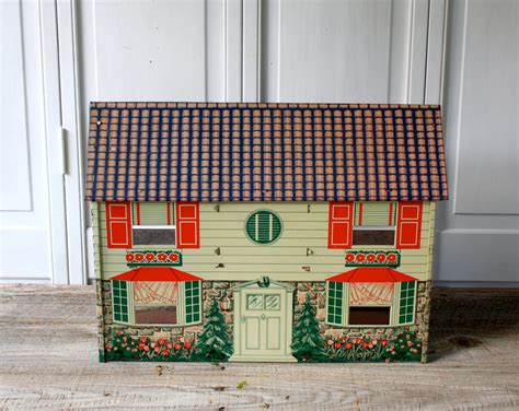 antique metal dolls house|metal doll houses from the 1960s.